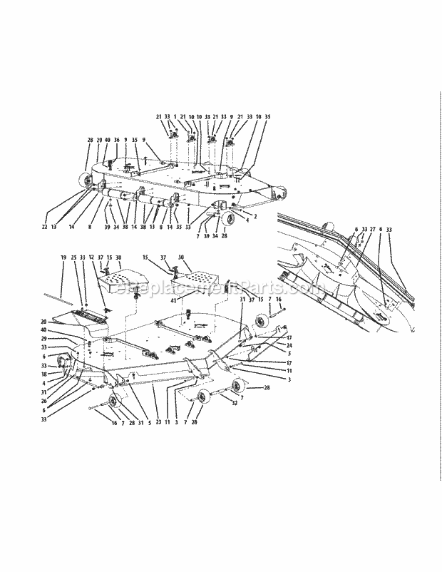 Fabricated Deck Assembly 72-Inch Diagram and Parts List for M72-KW (53BI8CT8050) (2011 & After) Cub Cadet Sprayer